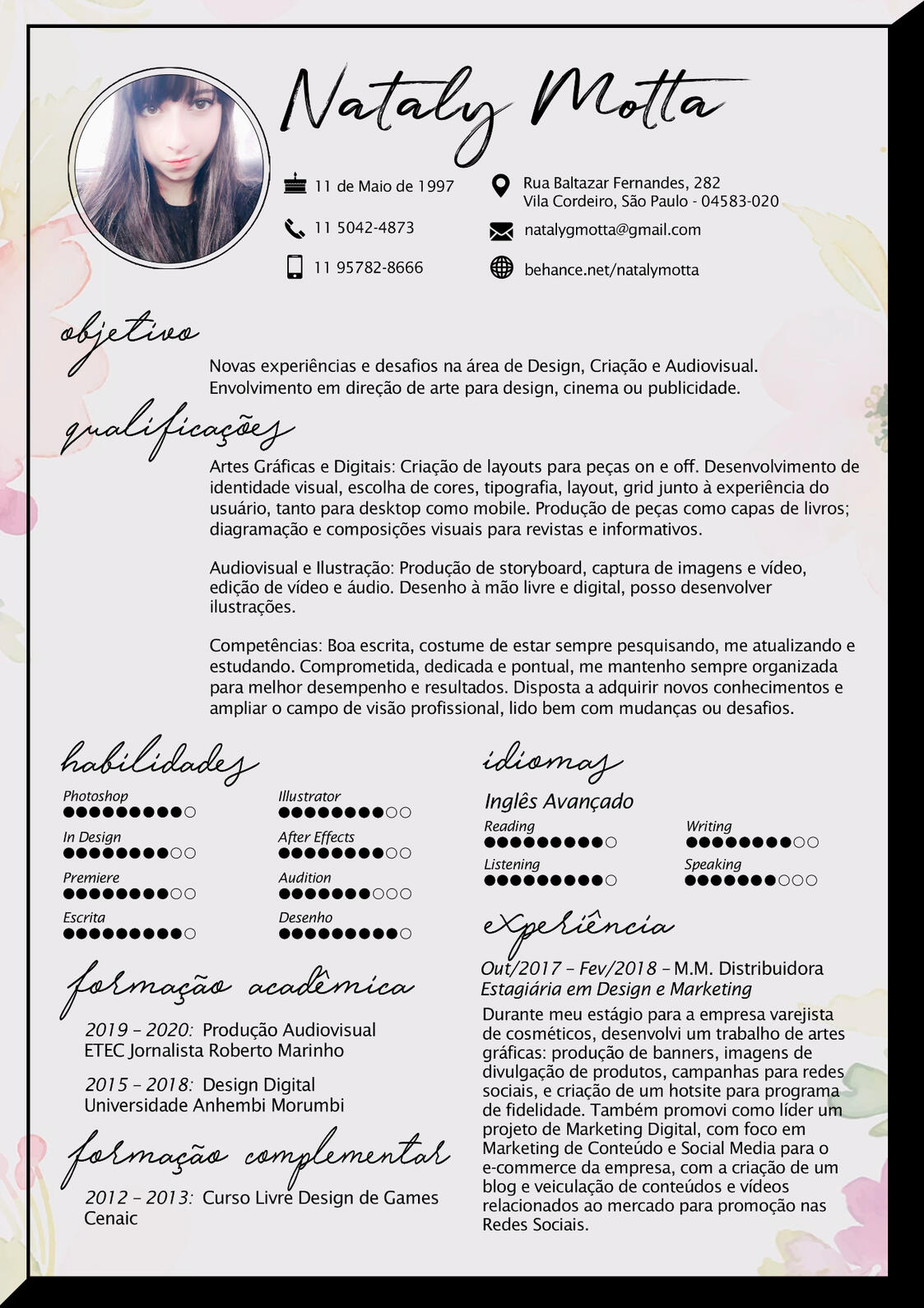 Curriculum Nataly Motta